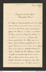 Nachlass Franz Steindachner, Brief von Eduard Graeffe an Franz Steindachner (16.09.1901), Inv.Nr. 173.35, Seite 1